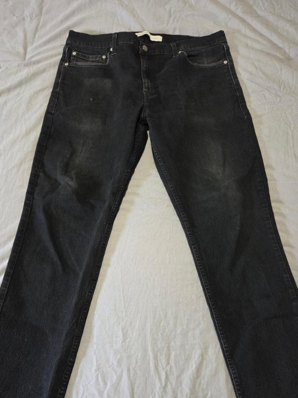 Signature by Levi Strauss Co Mens S37 Slim Fit Jeans 38x32 Faded Black Denim